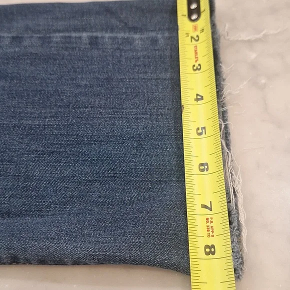 Judy Blue Dark Wash Distressed Bootcut Fit Midrise Jeans Sz 14W Flare Stretch - Picture 8 of 9